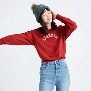 Madewell Women's Red Graphic Apres-Ski Sweater